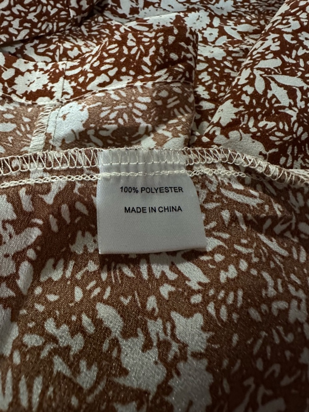 The Main Street Exchange Women’s Maxi Floral Skirt Brown Base White floral L NWT - Picture 11 of 15